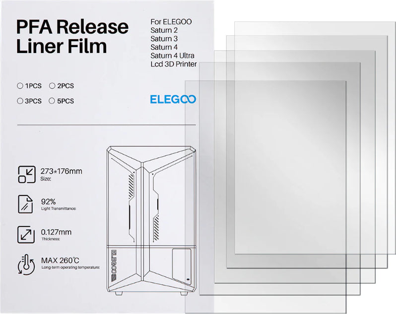 Elegoo Pfa Film 5 Adet - Elegoo Saturn 3/3ultra-4/4ultra