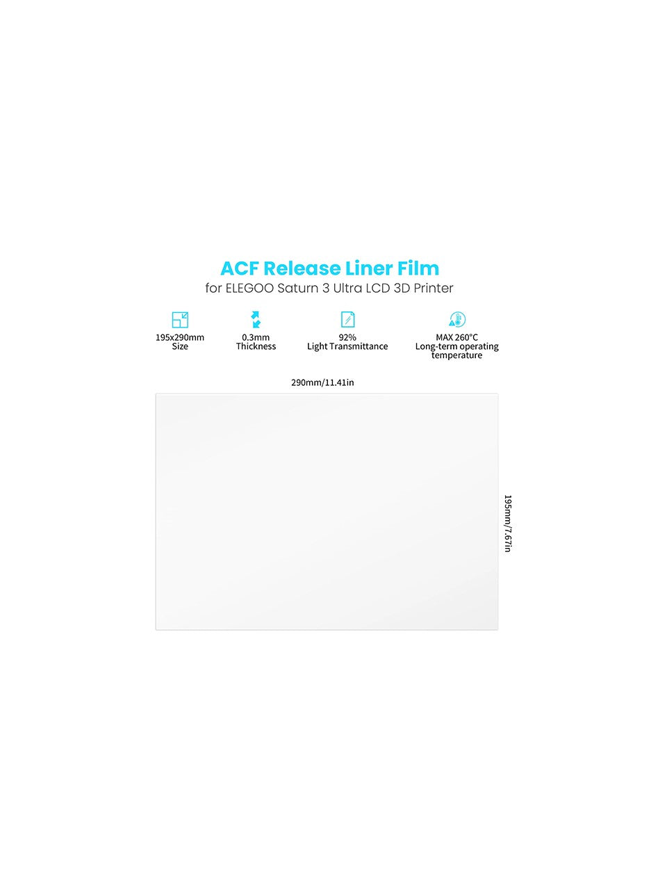 Elegoo Acf Film 5 Adet- Saturn 3/3ultra-4/4ultra